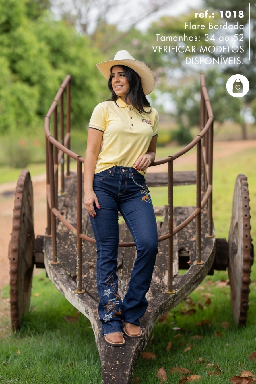 Coleção Calças Jeans Femininas – Estilo Country Premium - imagem principal